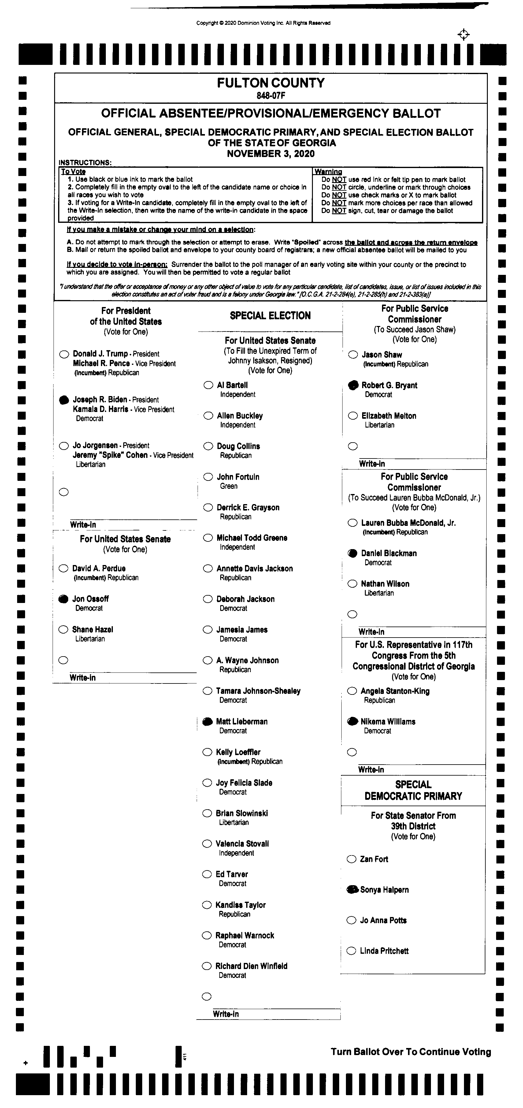 Doubled Ballot